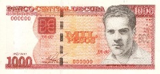 Billete de 1000 pesos cubanos